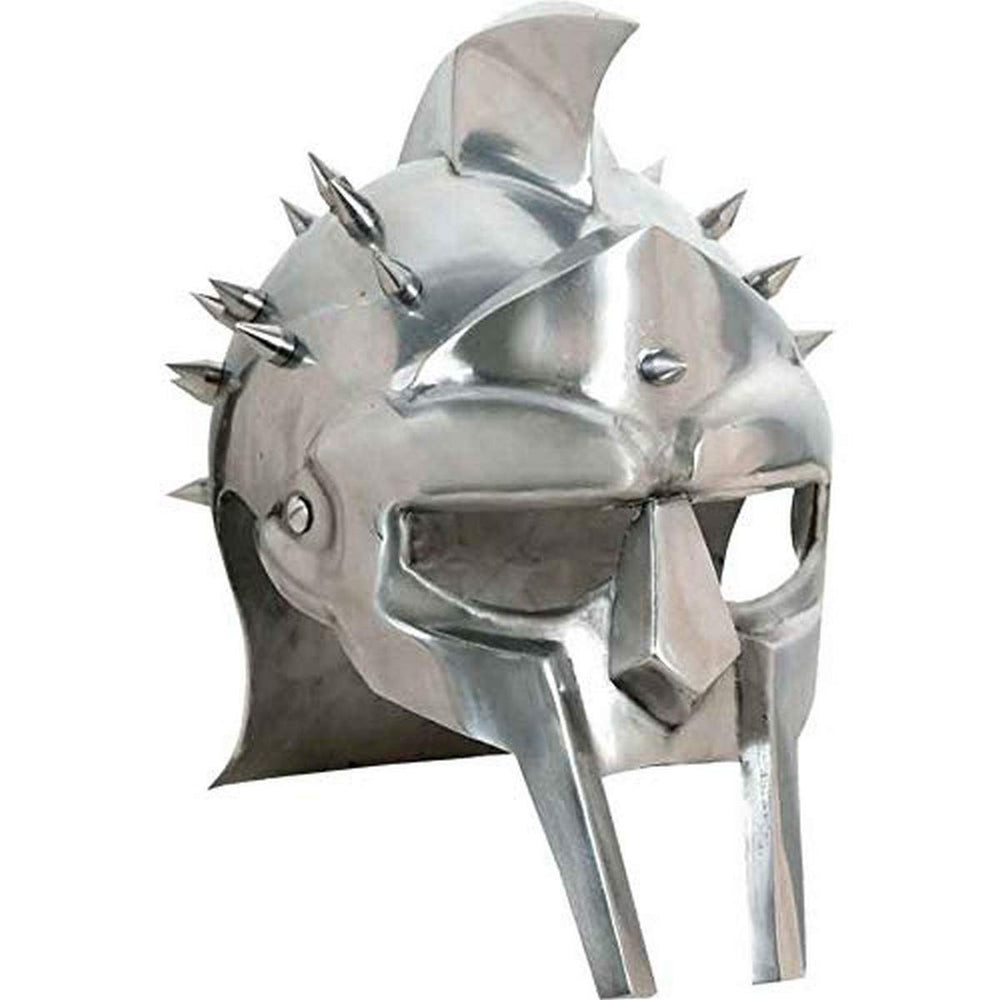 SZCO Gladiator Spike Helmet with steel crest; ideal for cosplay and stage performances.