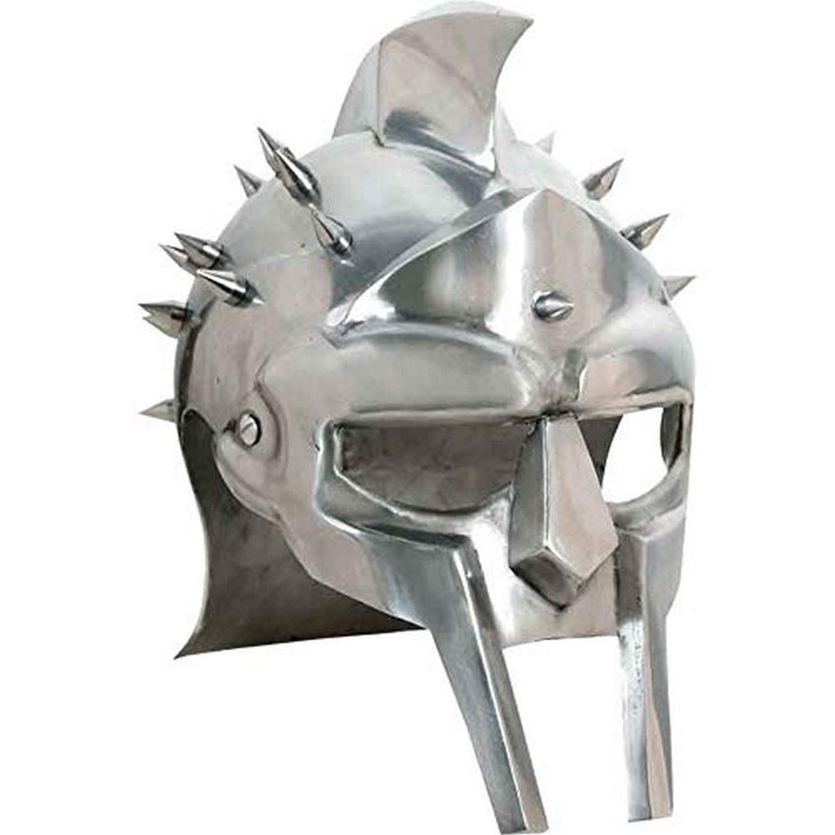 SZCO Gladiator Spike Helmet with steel crest; ideal for cosplay and stage performances.