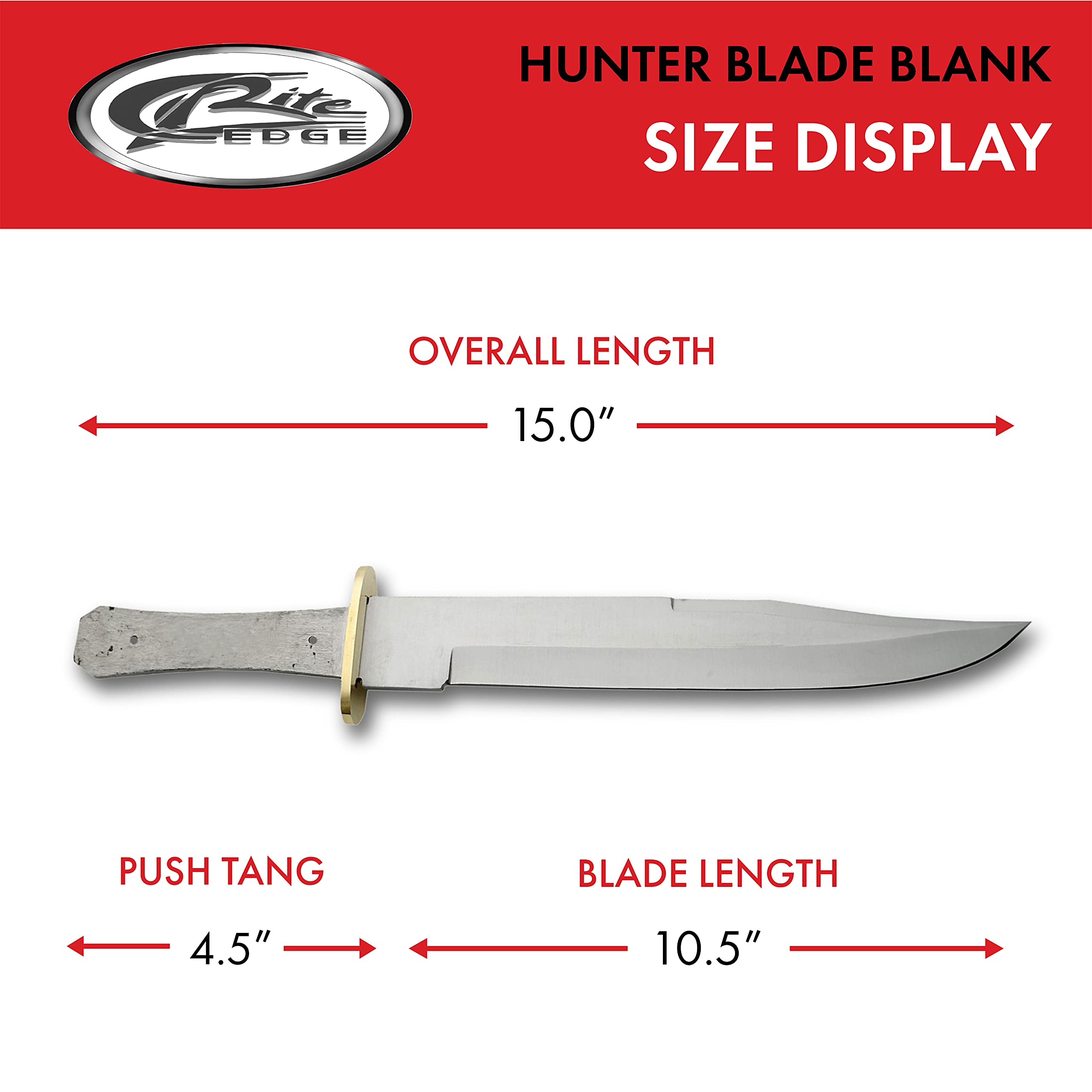 Szco Supplies Hunter Blade Knife 15-Inch silhouette on white background