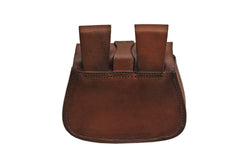 SZCO leather buckle close-up confirms sturdy closure for daily carry.