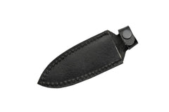 Stainless spear-point blade close-up
