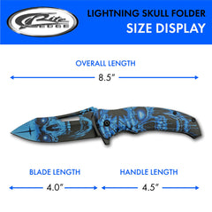 Ergonomic black ABS handle with pocket clip on SZCO knife (model 300577-BL)