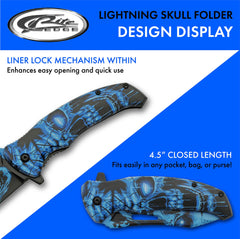 Liner lock mechanism and blade of SZCO 300577-BL folding knife