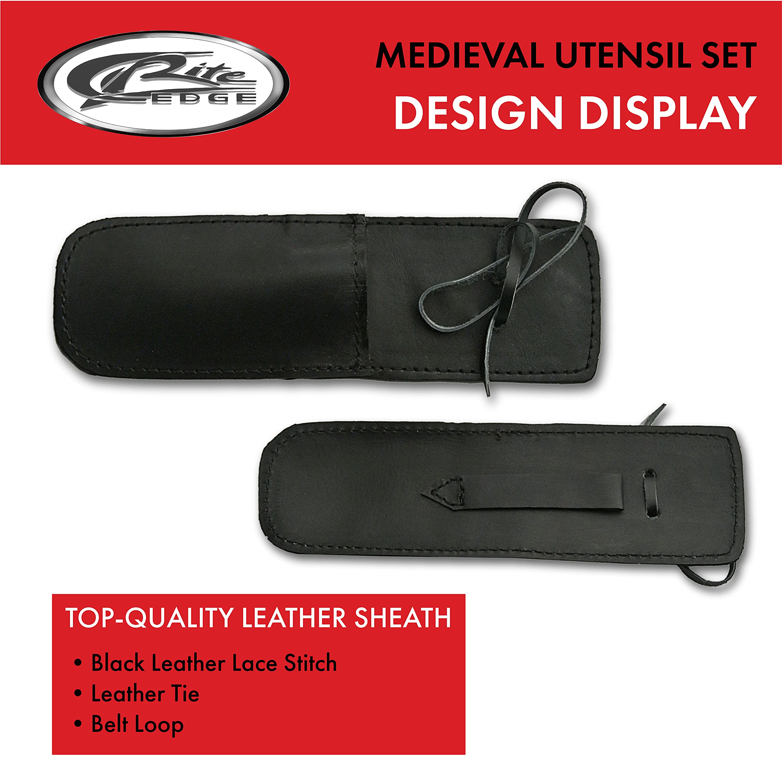 SZCO Supplies medieval spoon with eye hole, ideal for hanging display or camp feasts.