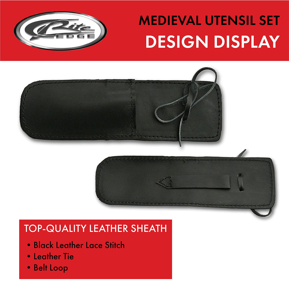 SZCO Supplies medieval spoon with eye hole, ideal for hanging display or camp feasts.