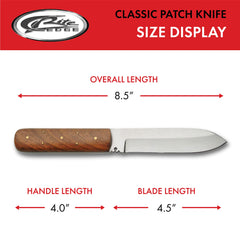 Full-tang stainless steel blade of patch knife