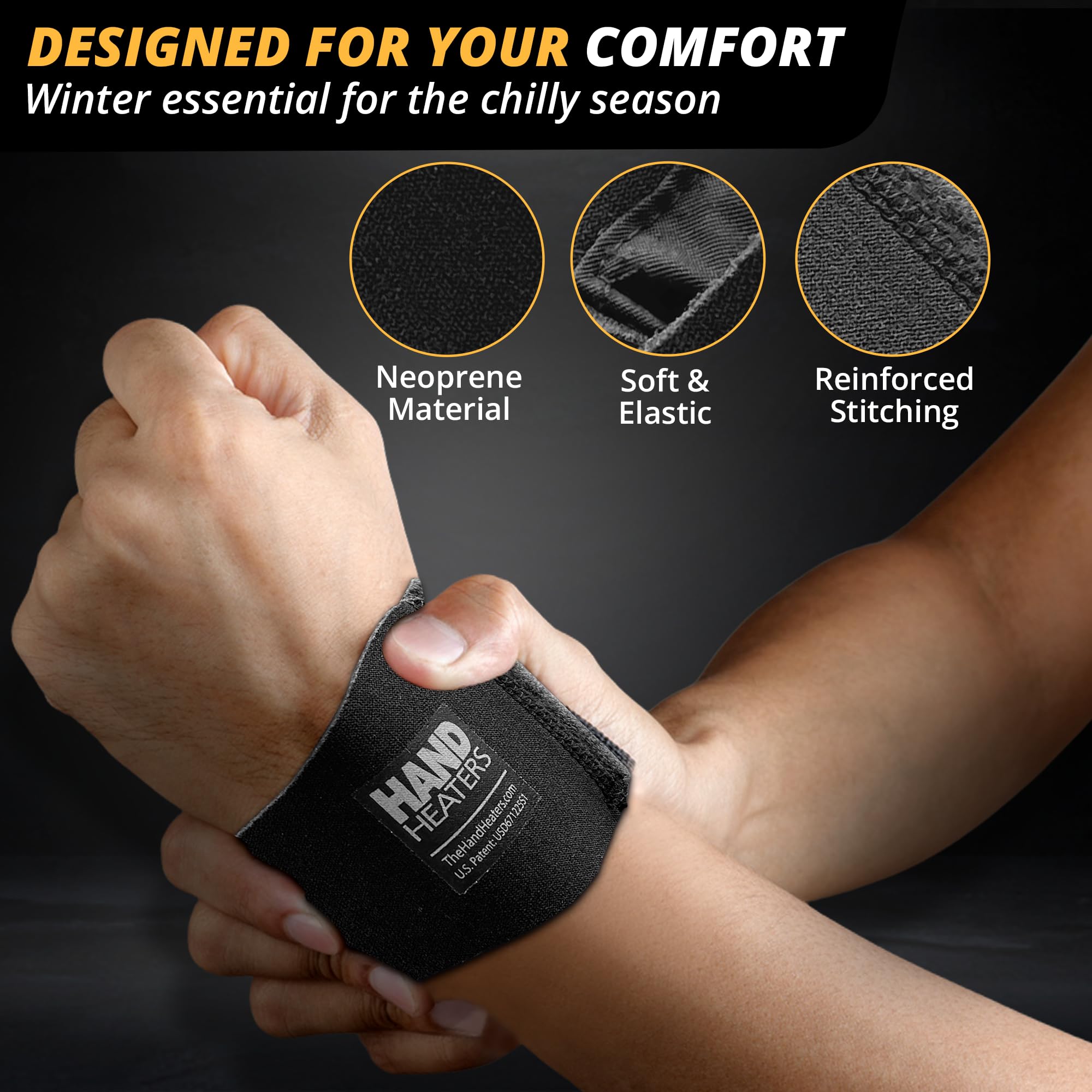 On-the-go shake-to-activate heat in T Built wristbands.