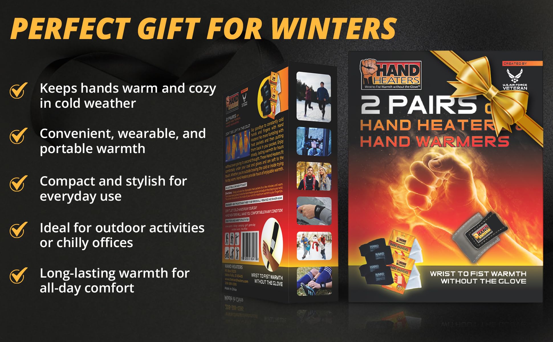 Outdoor adventures with T Built hand heaters during hiking or winter runs.