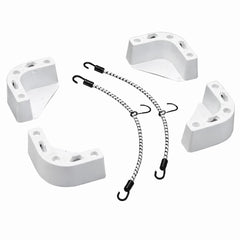 The T-H Marine CMK-1-DP corner bracket enables flush, space-saving deck mounting.