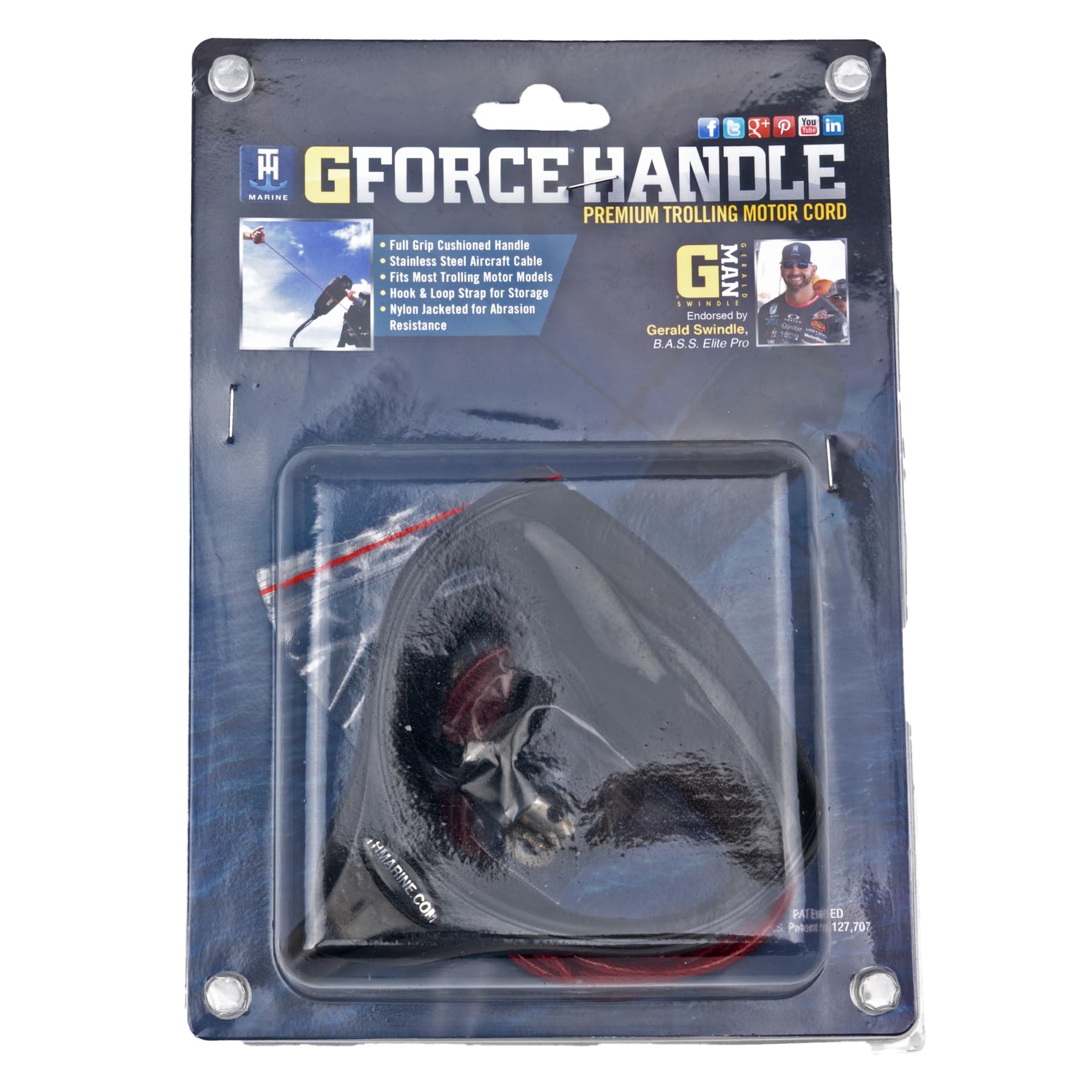 T-H Marine G-Force Handle lift-release system enables quick adjustments