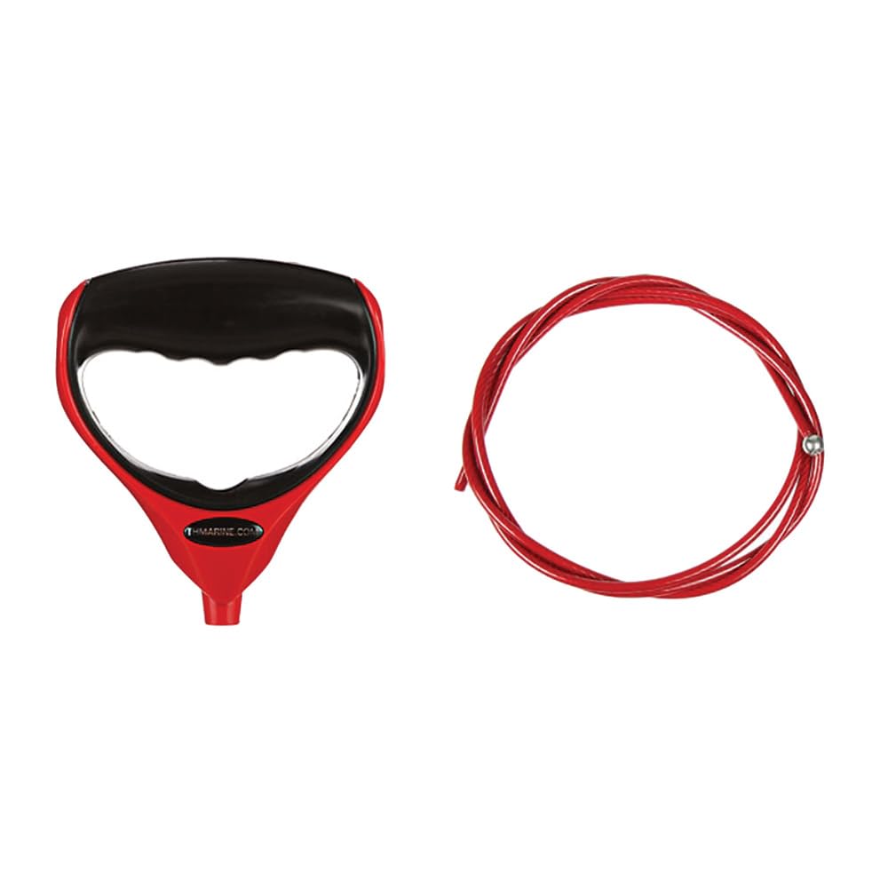 Full view of G-Force handle showing nylon jacketed cable and red grip