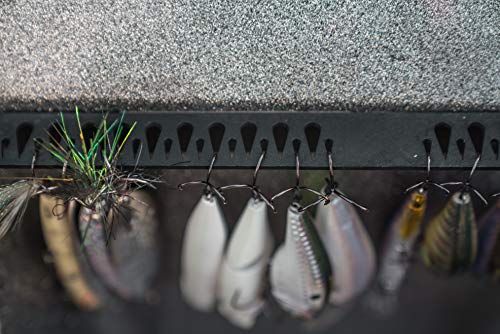 T-H Marine Tackle Titan mounted on boat wall for fast lure selection.