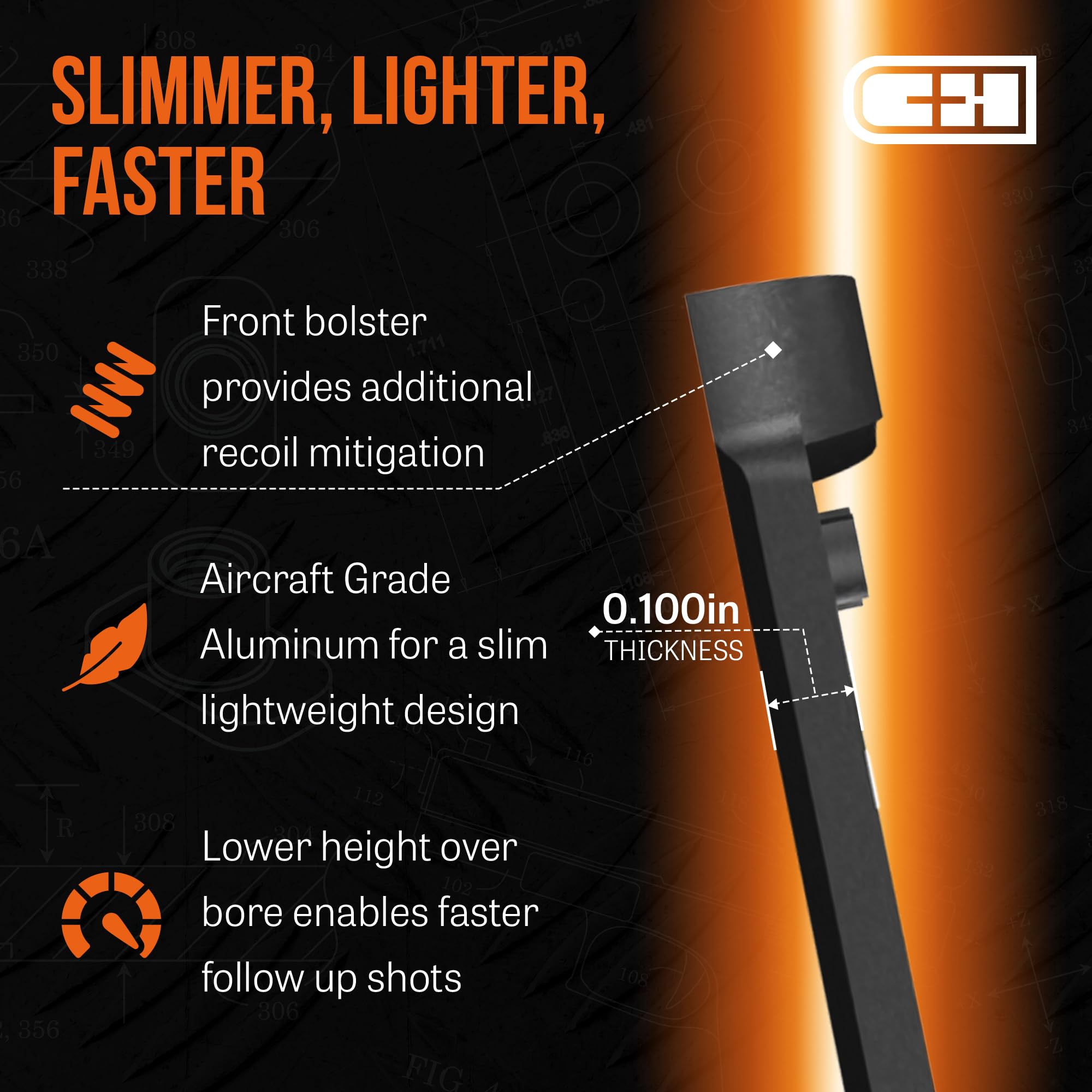 Aircraft-grade aluminum, MIL-SPEC TYPE III hard coat anodized