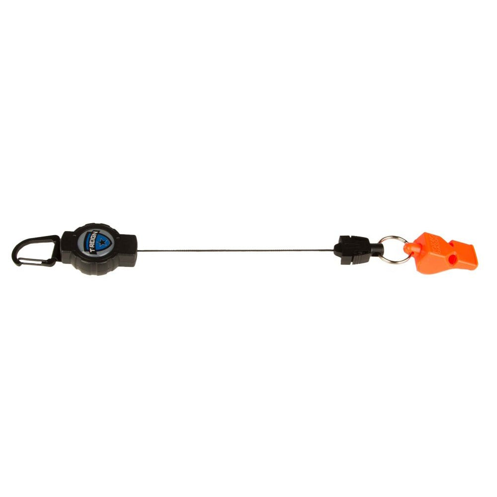 T-REIGN retractable unit keeps gear secure during fast moves.