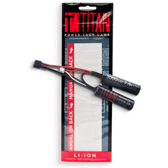 T TITAN titanium airsoft battery 3000mAh delivers sustained power for longer games.