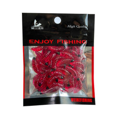 TABANA 50Pcs 2.4cm maggot soft bait pack front view