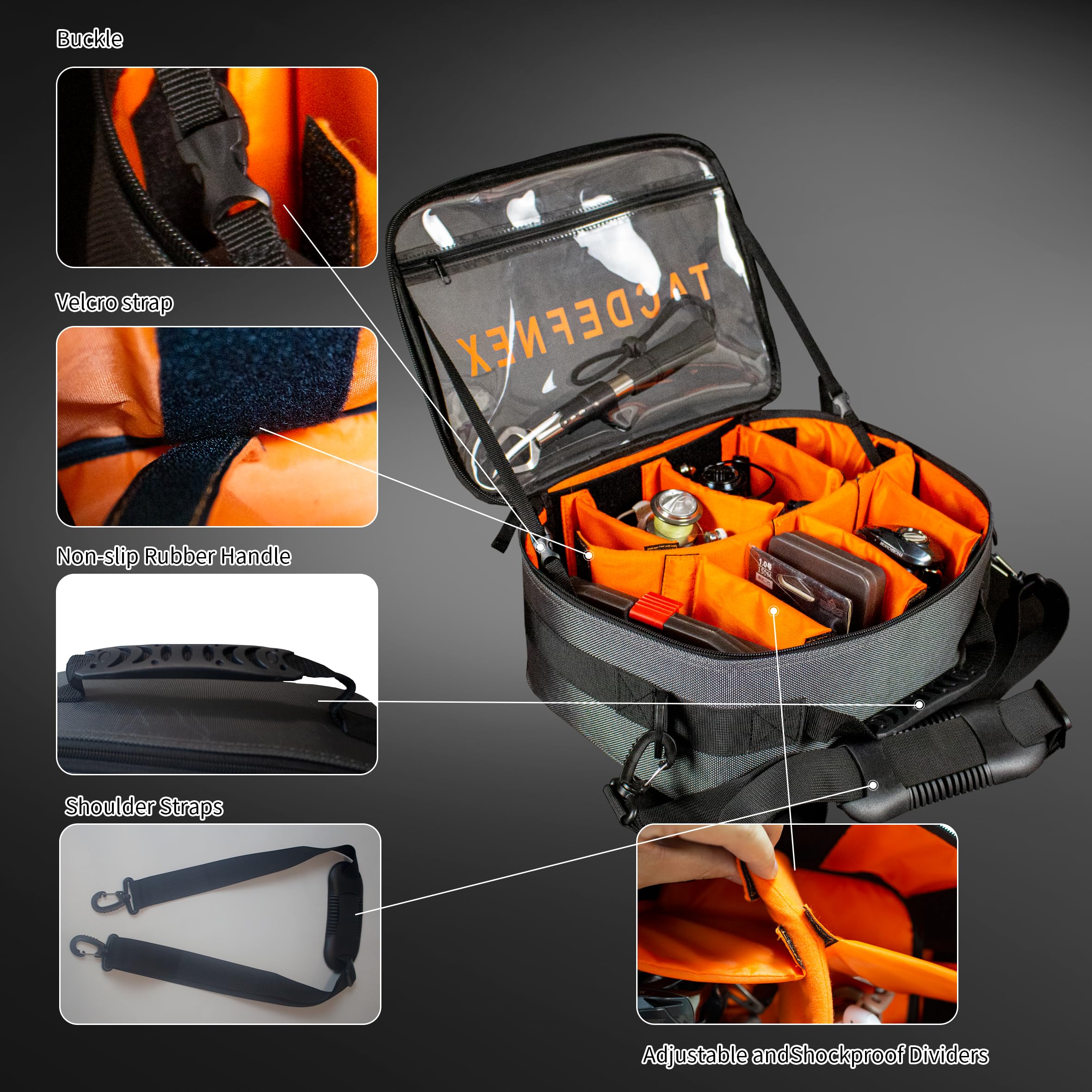 Rugged exterior with zipper closures for durability