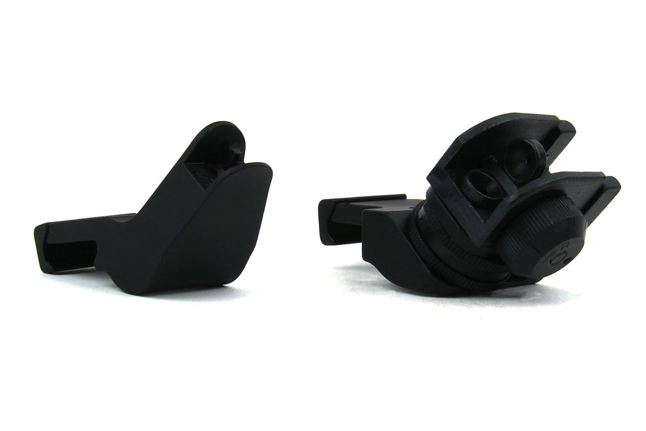 TacFire rear sight with dual aperture for versatile range use