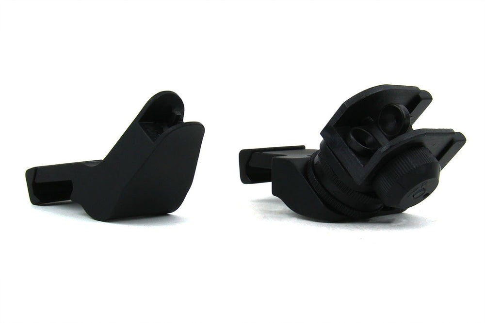TacFire rear sight with dual aperture for versatile range use