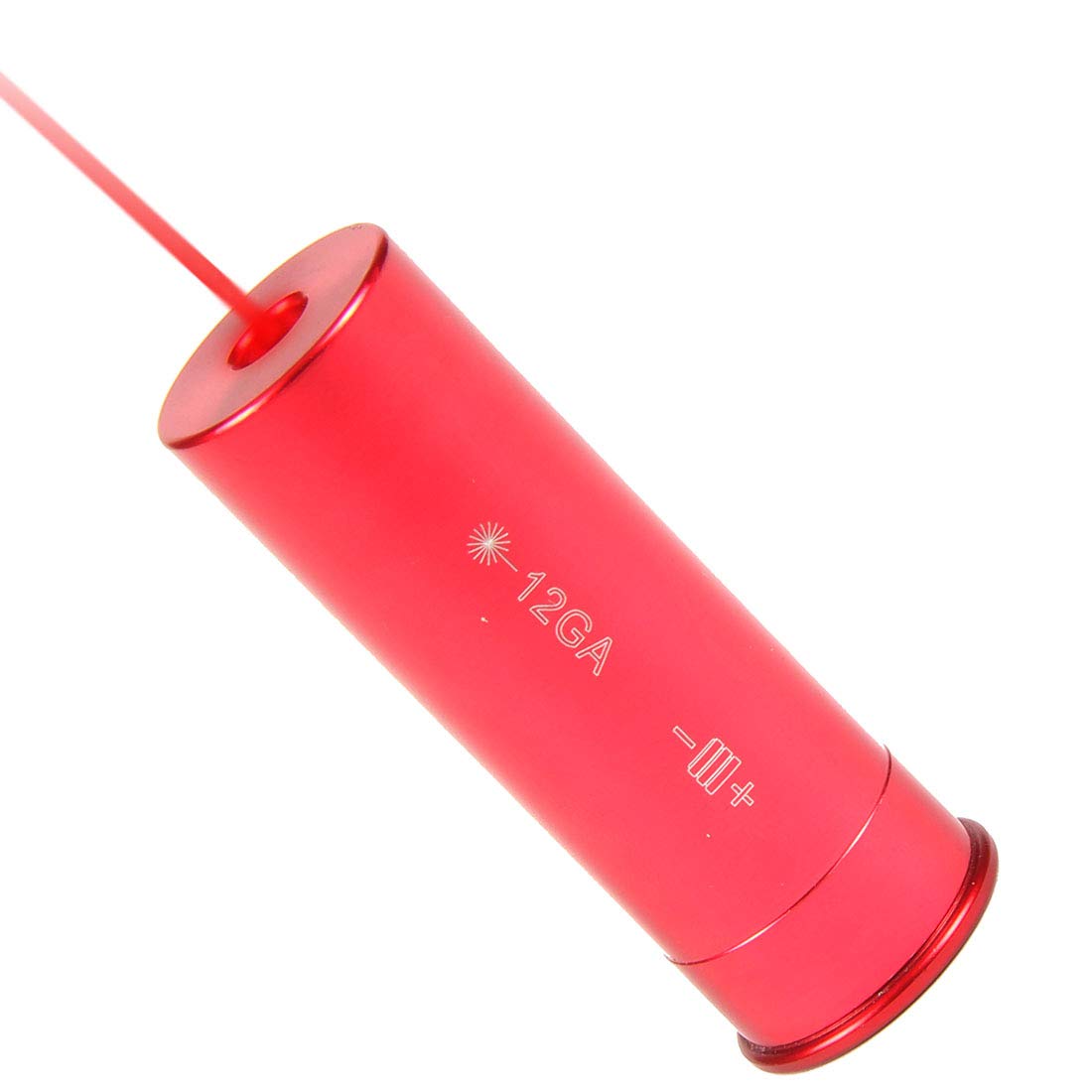 TACFUN 12-gauge red laser bore sight for quick range setup.