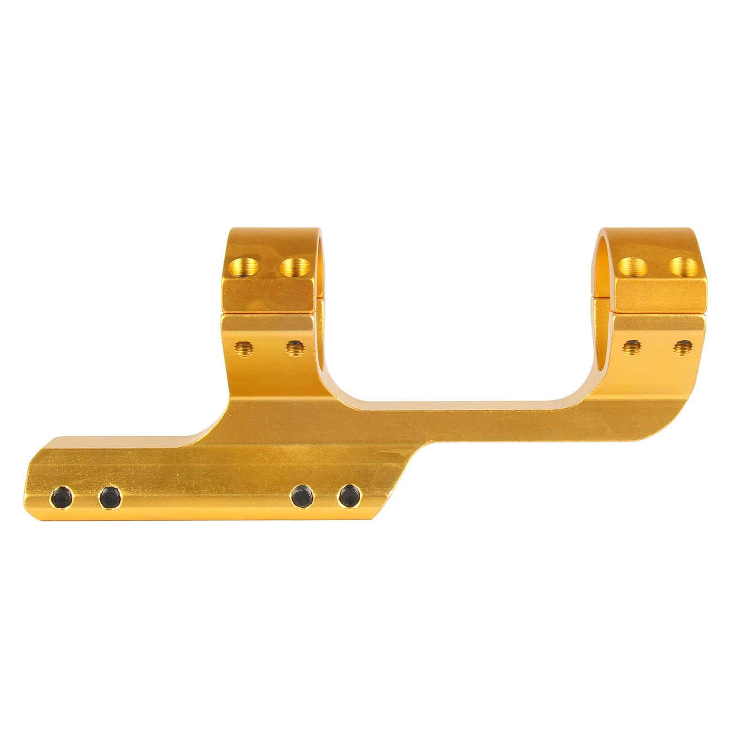 TACFUN gold mount installed on a Picatinny rail for fast mounting.