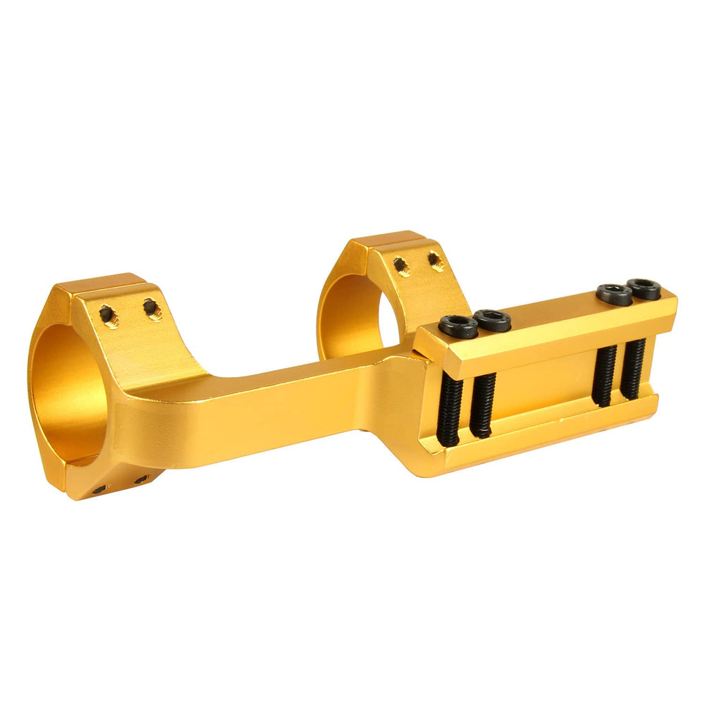 Specification snapshot for TACFUN gold mount, highlighting weight and spacing.