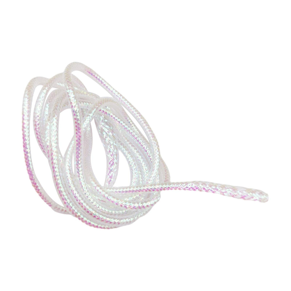 Tachiuwa 4M Braid Mylar Tube 2mm pearl white with holographic shine for streamers.