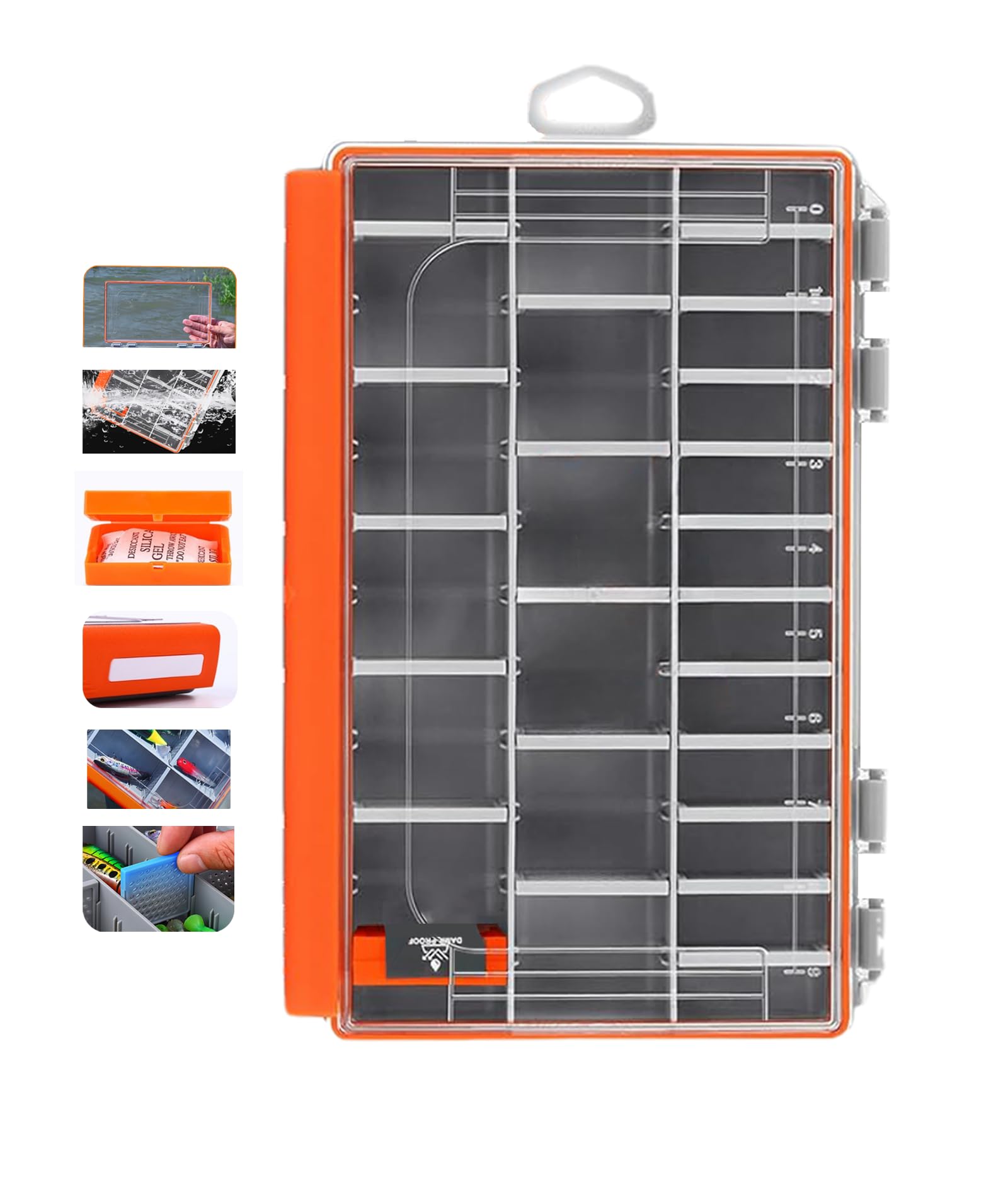 Tackle Box Waterproof Storage Organizer 3600 top view