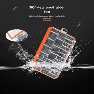 Tight-sealing gasket on waterproof tackle box