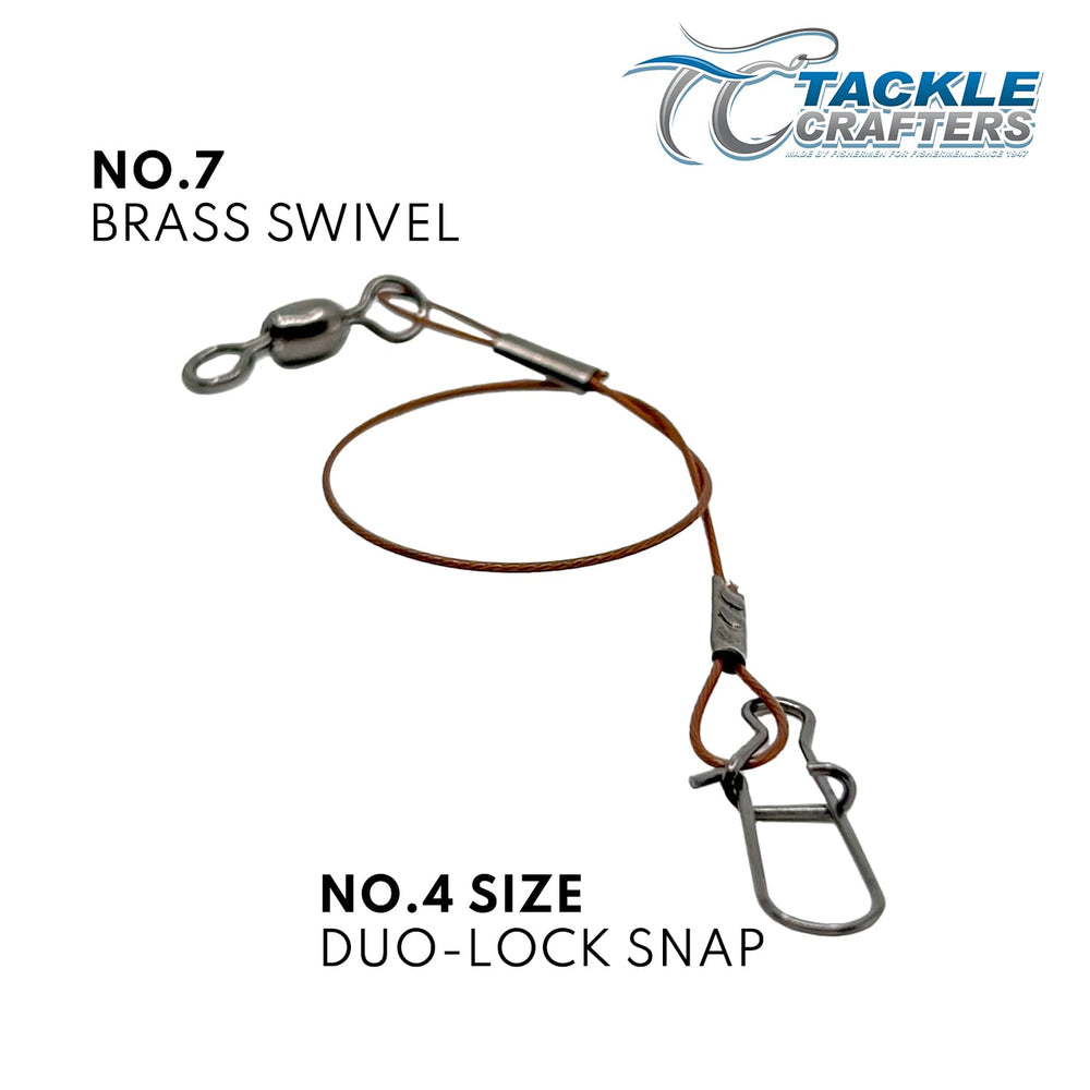 Tackle Crafters 12-inch leaders bundled for organized, on-deck access.
