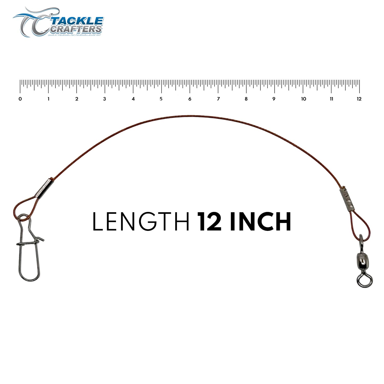 Tackle Crafters 12-inch leader knot-attachment demo for secure connections.