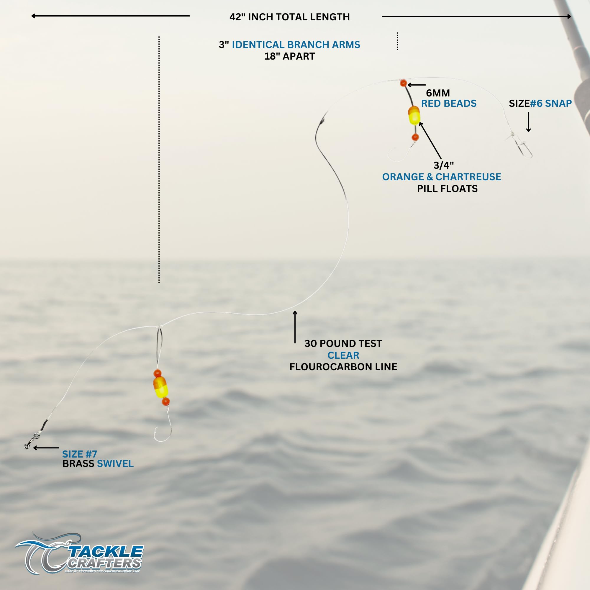 Tackle Crafters Pompano rigs circle hook design improves hookups.