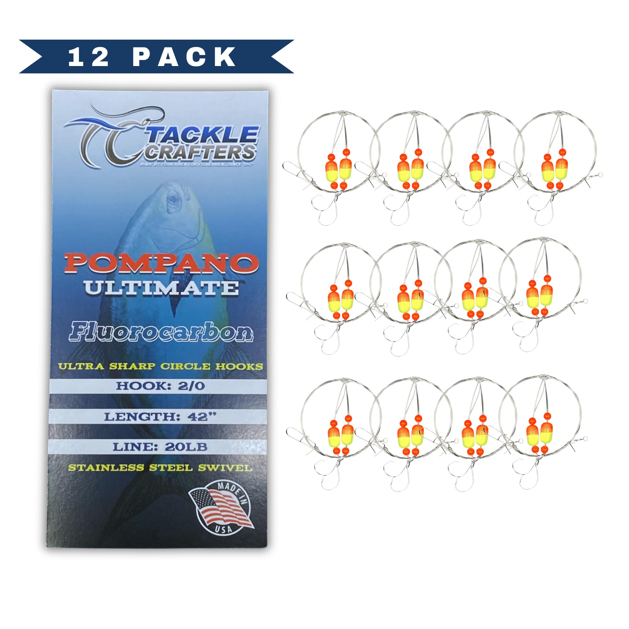 Tackle Crafters Pompano rigs suited for pompano and other species.