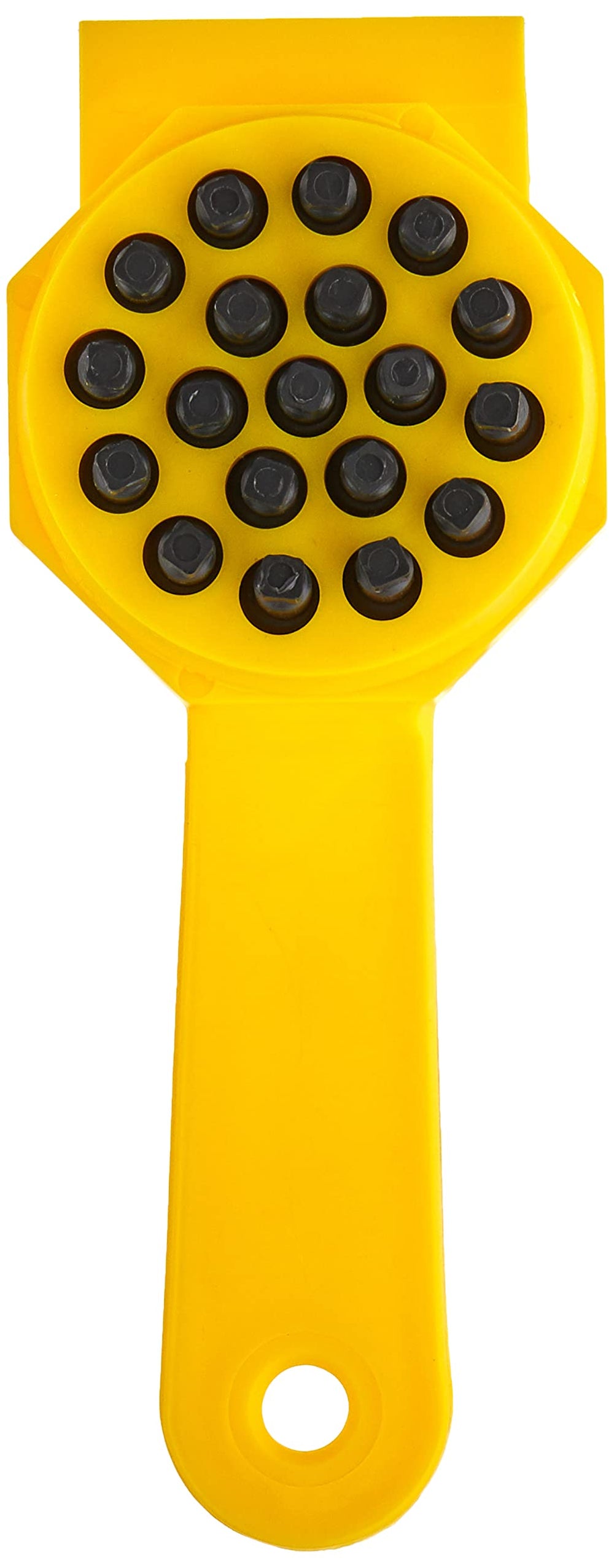 Tackle Factory Big Norm-Feets 88111 fish scaler at ergonomic angle for comfortable use.
