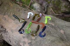 Tackle HD grub lures: durable soft plastic for saltwater and freshwater angling.