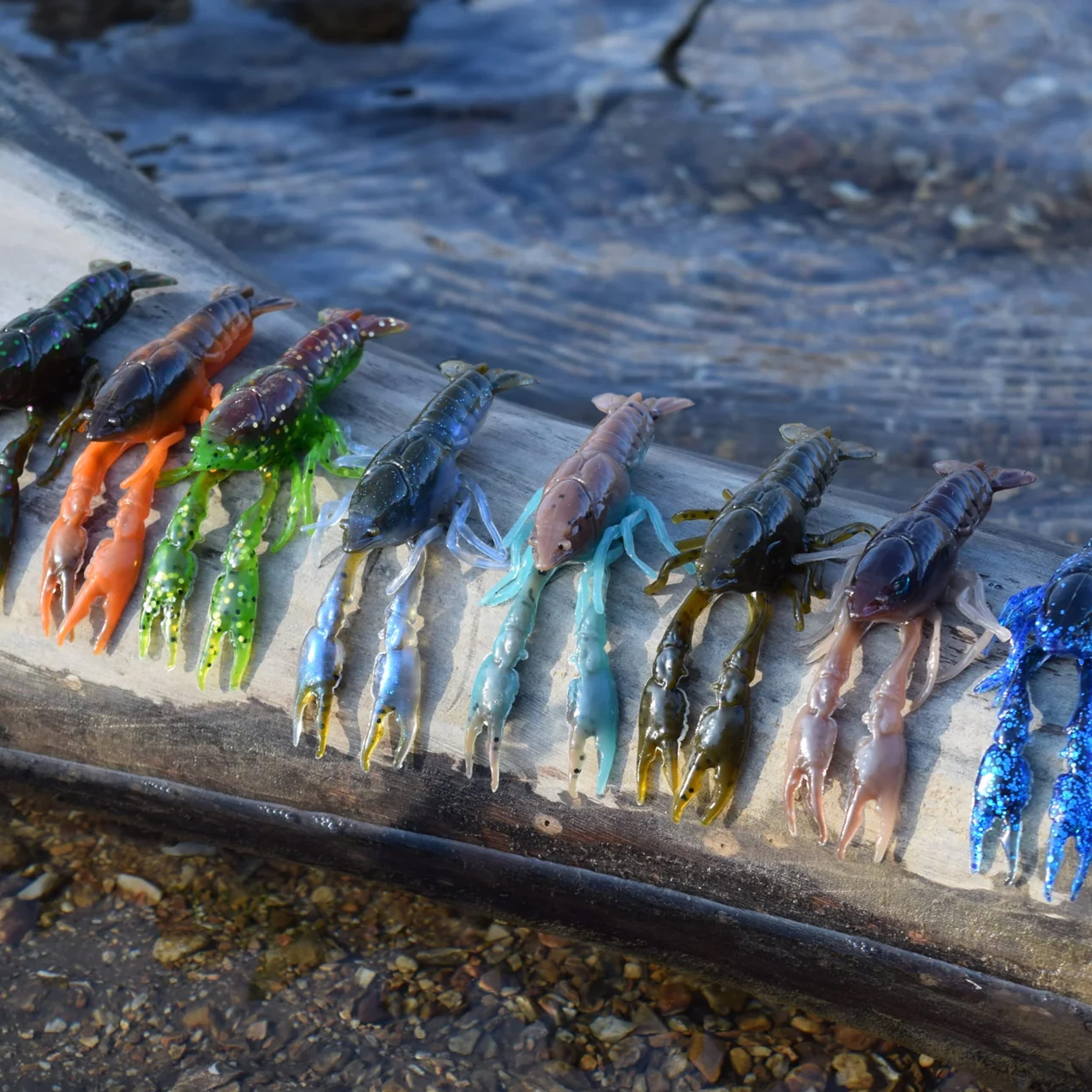 Durable soft plastic Tackle HD Craw lure resists bites while retaining color.