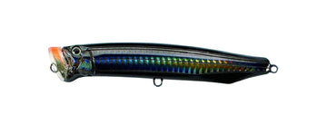 Tackle House Feed Popper 3.9in Double Black Slit for long-distance casting