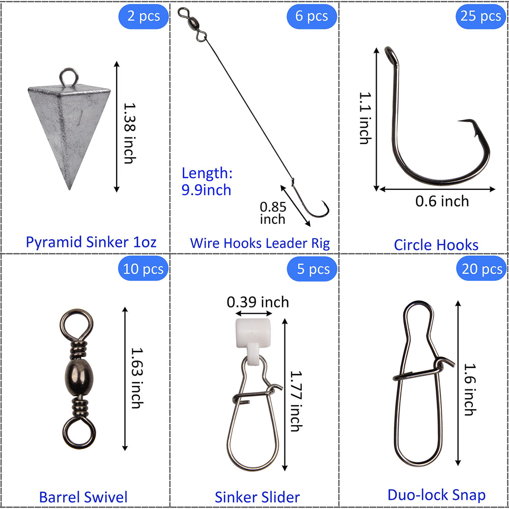 Opened tackle kit showing storage box contents