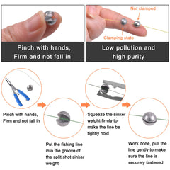 Premium carbon steel hooks and lead sinkers in the kit