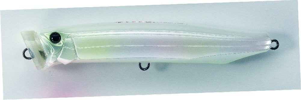 TackleHouse CFP100 popper in Pearl Rainbow demonstrates floating pop lure for shore-to-offshore casting