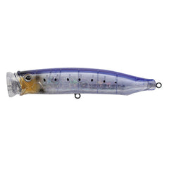 Tackle House CFP120 popper, Clear Sardine, generates enticing surface pops for long-distance casting.