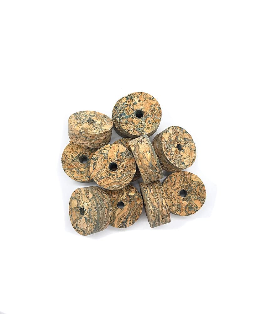 TackleZoom blue burl rings, 25-pack, quarter-inch bore, ideal for rod building.
