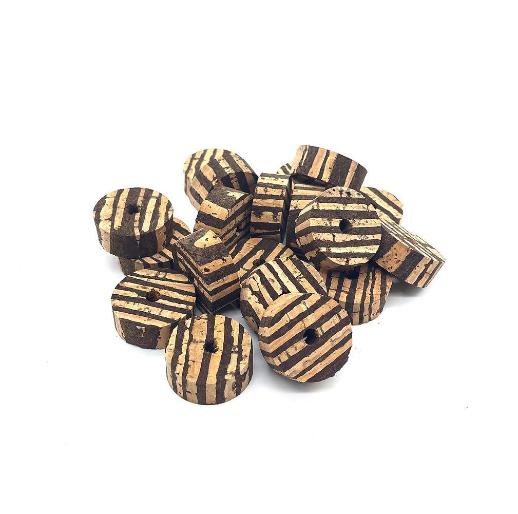 TackleZoom cork rings closeup showing 1.25x0.5 inch size and 6 mm bore for grip builds.