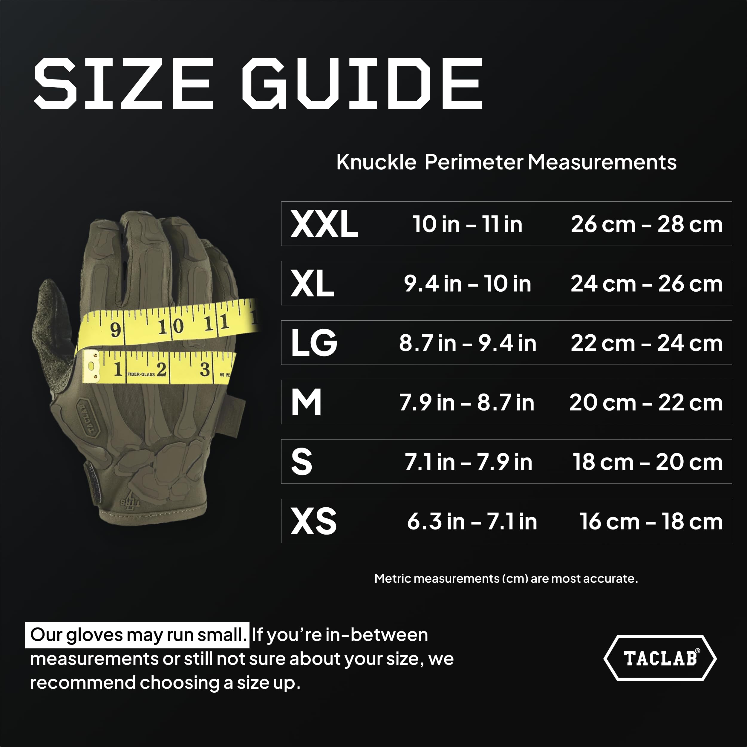TACLAB Reaper Ghost Gray Skeleton Gloves packaging shows small size and brand