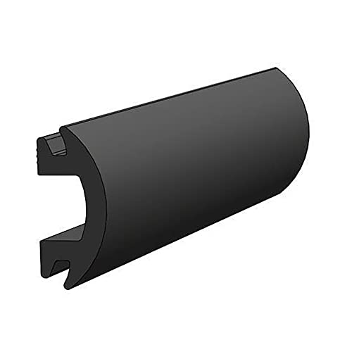 TACO Marine flexible vinyl inserts, side view, absorbs impact along rail for smoother contact.