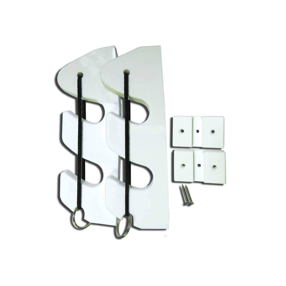 TACO Marine P03-132W two-rod bungee under-gunnel holder keeps rods secure on the gunwale