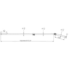 TACO Marine T10-3000-9 rod holder extended to side for sun protection