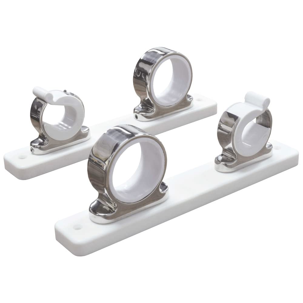 TACO Metals 2-rod hanger in marine stainless steel keeps rods secure on boats