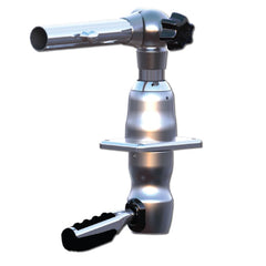 TACO METALS Grand Slam 280 outrigger top mount on boat, ready for deployment