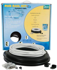Taco Metals Taco Flex rub rail white with insert on a boat edge for seamless protection